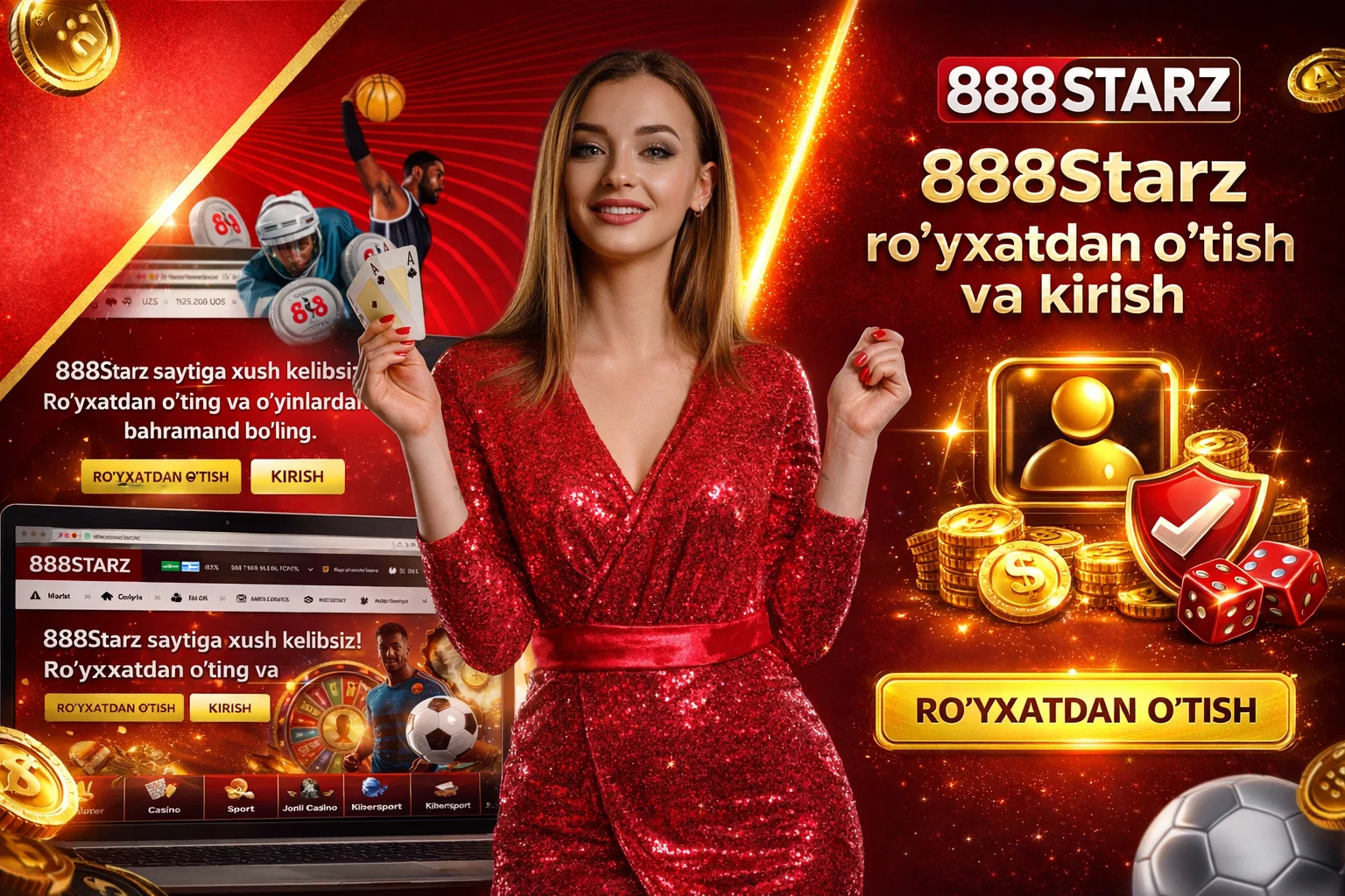 888Starz ro‘yxatdan o‘tish va kirish